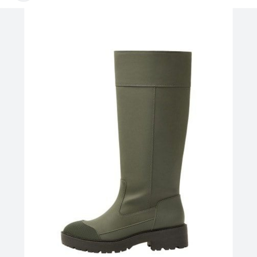 Mango Wellies  Robberized Boots Size 6 1/2, new without tags